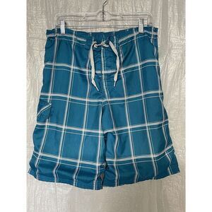 OP Ocean Pacific Men's Aqua Board Shorts‎ Swim Trunks M